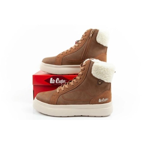Lee Cooper buty damskie zimowe botki ocieplane kożuszek lekkie Lee Cooper