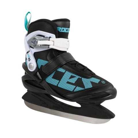 Łyżwy damskie Roces ICY 5 czarno-biało-błękitne 450737 001 Roces