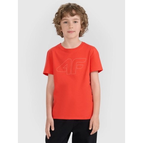 T-shirt regular z nadrukiem chłopięcy 4F 4FJRAW25TTSHM3261-62S 4f