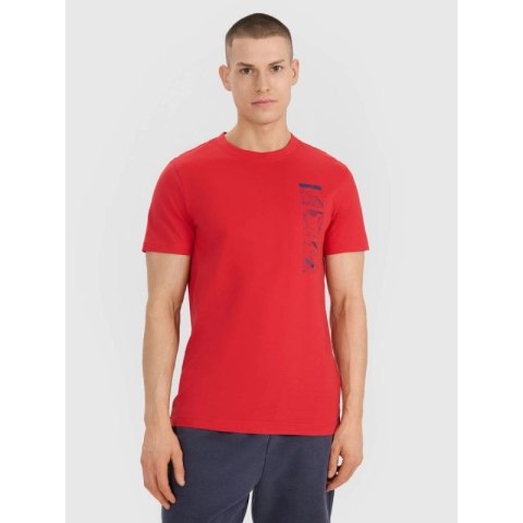 T-shirt regular z nadrukiem męski 4F 4FRSS25TTSHM2982-62S 4f
