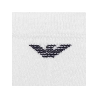 Emporio Armani skarpety stopki Calza bawełna białe wygodne 3-Pack Emporio Armani