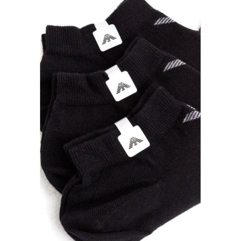 Emporio Armani skarpety stopki Calza bawełna czarne wygodne 3-Pack Emporio Armani