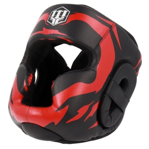 Kask bokserski MASTERS KSS-FIGHT-GEAR czarno-czerwony Masters