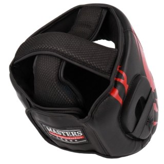 Kask bokserski MASTERS KSS-FIGHT-GEAR czarno-czerwony Masters