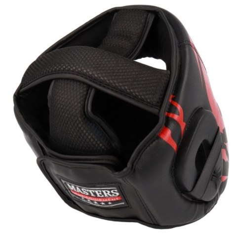Kask bokserski MASTERS KSS-FIGHT-GEAR czarno-czerwony Masters