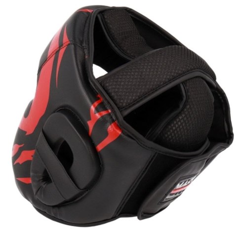 Kask bokserski MASTERS KSS-FIGHT-GEAR czarno-czerwony Masters