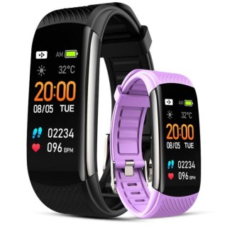 Smartwatch GIEWONT Czarno Jasnofioletowy 2 Paski GW200-8 Giewont