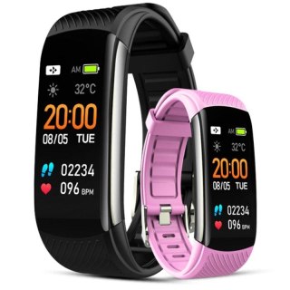 Smartwatch GIEWONT Czarno Różowy 2 Paski GW200-4 Giewont