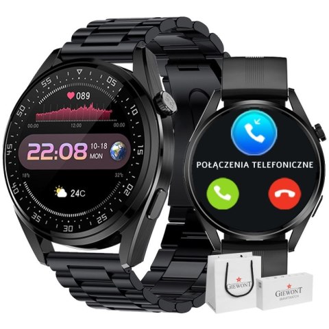 Smartwatch GIEWONT Vertex SmartCall GW450-1 Carbon/Carbon Silikon Giewont