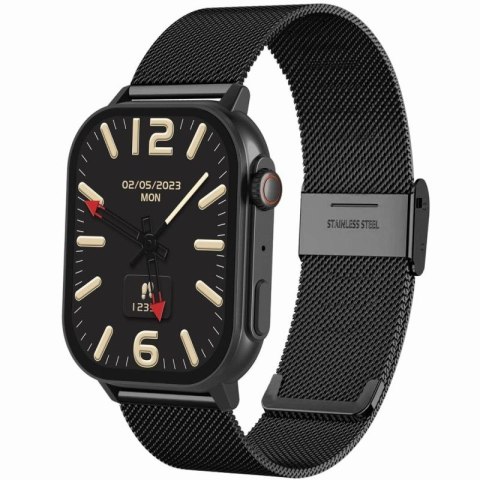 Smartwatch Gravity GT15-2 Pomarańczowy Pasek Silikonowy + Czarna Bransoleta Gravity