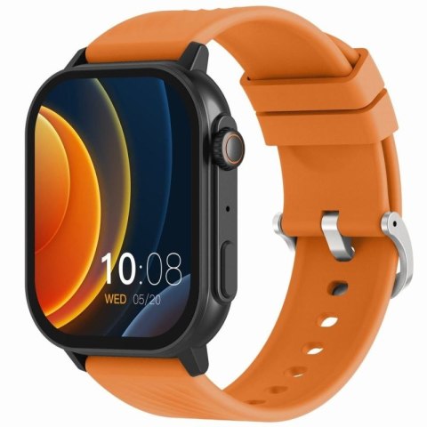 Smartwatch Gravity GT15-2 Pomarańczowy Pasek Silikonowy + Czarna Bransoleta Gravity