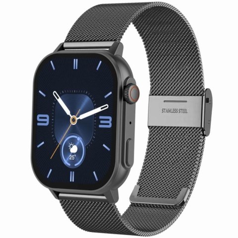 Smartwatch Gravity GT15-4 Niebieski Pasek Silikonowy + Tytanowa Bransoleta Gravity