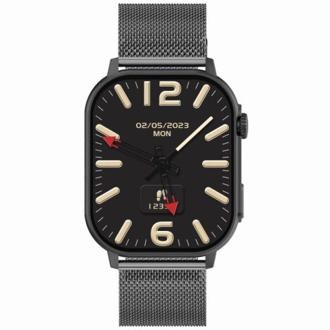 Smartwatch Gravity GT15-4 Niebieski Pasek Silikonowy + Tytanowa Bransoleta Gravity