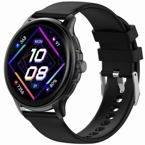 Smartwatch Damski GRAVITY GT12-1 Czarny Pasek Silikonowy + Czarna Bransoleta Gravity