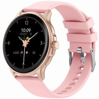 Smartwatch Damski GRAVITY GT12-3 Różowy Pasek Silikonowy + Bransoleta Różowe Złoto Gravity