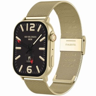 Smartwatch Damski GRAVITY GT15-10 Biały Pasek Silikonowy + Złota Bransoleta Gravity