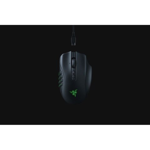 Razer Naga V2 Pro myszka Gaming Po prawej stronie RF Wireless + Bluetooth + USB Type-C Optyczny 30000 DPI Razer