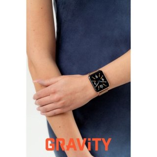 Smartwatch Gravity Różowe Złoto Czarny 2 Paski GT17-5 Gravity