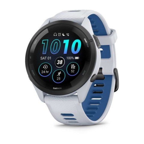 Zegarek Garmin Forerunner 265 46mm Black Bezel with Whitestone Case biało-niebieski Garmin