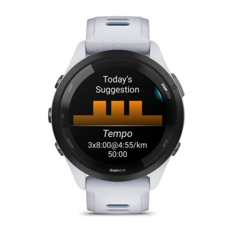 Zegarek Garmin Forerunner 265 46mm Black Bezel with Whitestone Case biało-niebieski Garmin