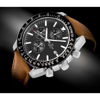 Zegarek Męski Giewont Chronograph Sapphire Brązowo Czarny GW8720-A1 Giewont