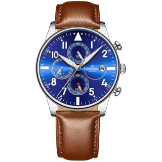 Zegarek Męski Giewont Chronograph Sapphire Brązowo Niebieski GW5630-A6 Giewont