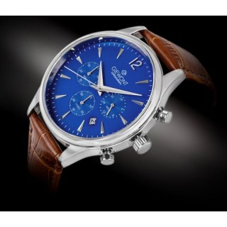 Zegarek Męski Giewont Chronograph Sapphire Brązowo Niebieski GW6310-A5 Giewont