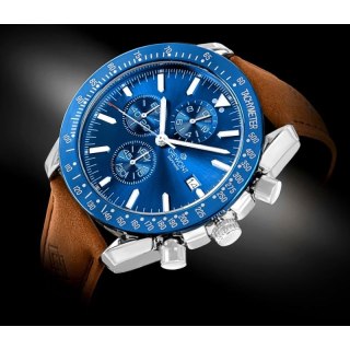 Zegarek Męski Giewont Chronograph Sapphire Brązowo Niebieski GW8720-A2 Giewont