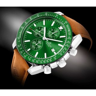Zegarek Męski Giewont Chronograph Sapphire Brązowo Zielony GW8720-A3 Giewont