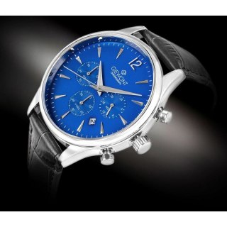 Zegarek Męski Giewont Chronograph Sapphire Czarno Niebieski GW6310-A3 Giewont