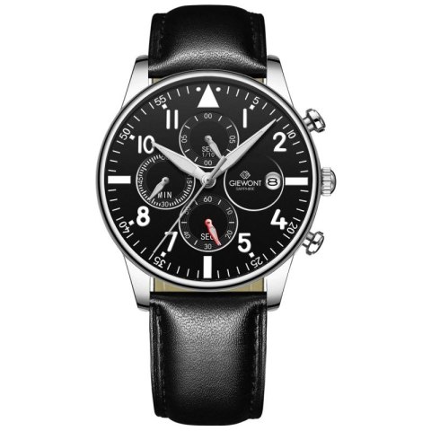 Zegarek Męski Giewont Chronograph Sapphire Czarno Srebrny GW5630-A2 Giewont
