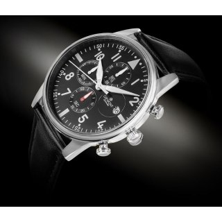 Zegarek Męski Giewont Chronograph Sapphire Czarno Srebrny GW5630-A2 Giewont