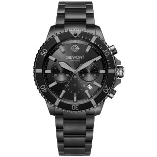 Zegarek Męski Giewont Chronograph Sapphire Czarno Tytanowy GW3970-B1 Giewont