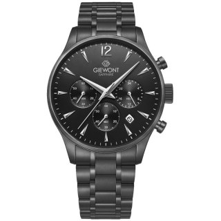 Zegarek Męski Giewont Chronograph Sapphire Czarny GW6310-B1 Giewont