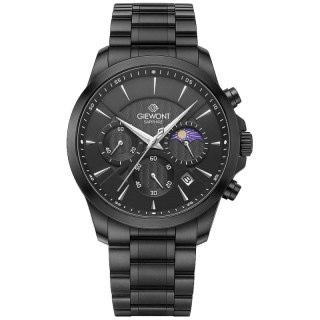 Zegarek Męski Giewont Chronograph Sapphire Czarny GW9460-B1 Giewont