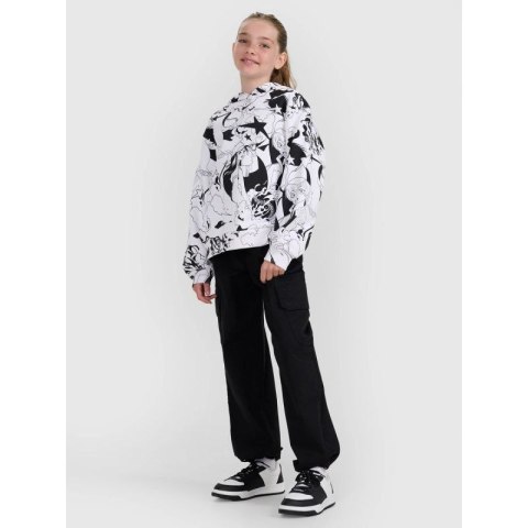 Bluza dresowa nierozpinana z kapturem dziewczęca 4F 4FJRAW25TSWSF2348-90A 4f