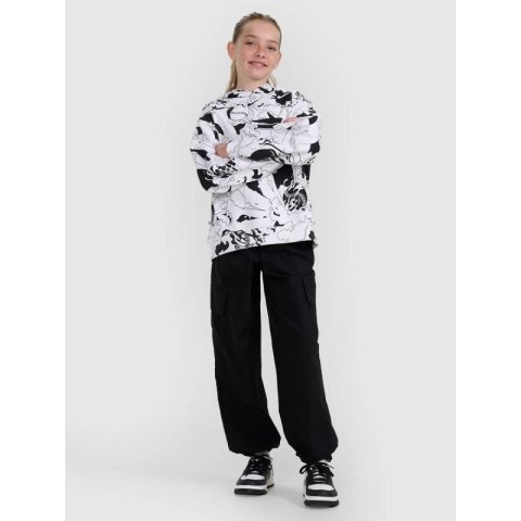 Bluza dresowa nierozpinana z kapturem dziewczęca 4F 4FJRAW25TSWSF2348-90A 4f
