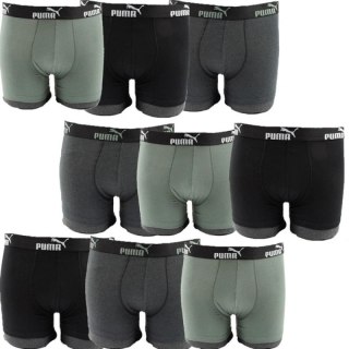 Puma bokserki majtki męskie 9-Pack czarne szare khaki wygodne bawełna Puma