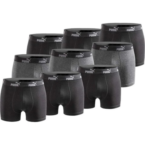 Puma bokserki majtki męskie 9-Pack czarne szare wygodne bawełna Puma