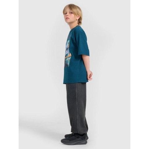 T-shirt oversize z nadrukiem chłopięcy 4F 4FJRAW25TTSHM3061-46S 4f