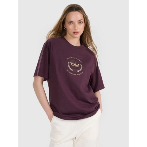 T-shirt oversize z nadrukiem damski 4F 4FRSS25TTSHF2791-50S 4f
