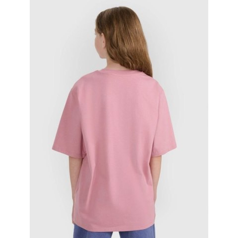 T-shirt oversize z nadrukiem dziewczęcy 4F 4FJRAW25TTSHF2936-54S 4f