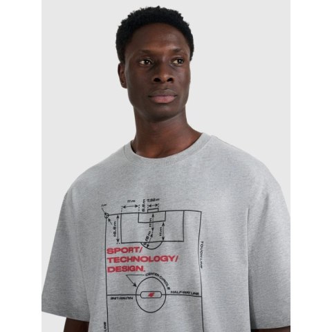 T-shirt oversize z nadrukiem męski 4F 4FRAW25TTSHM3257-27M 4f