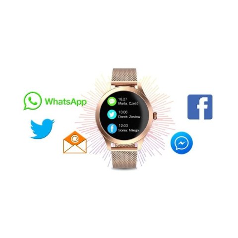 Damski SMARTWATCH G.Rossi SW014G-2 Różowe złoto G.ROSSI