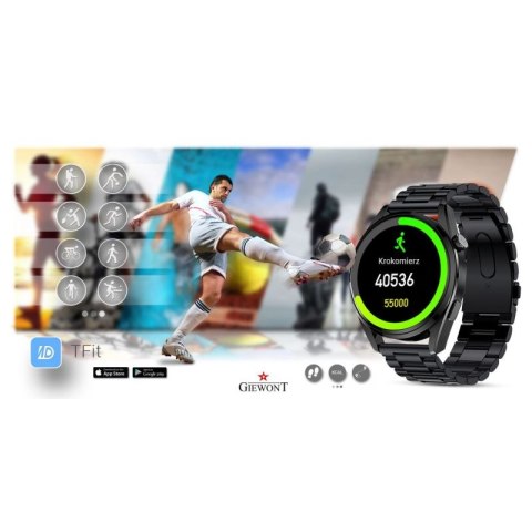 Smartwatch GIEWONT Vertex SmartCall GW450-1 Carbon/Carbon Silikon Giewont