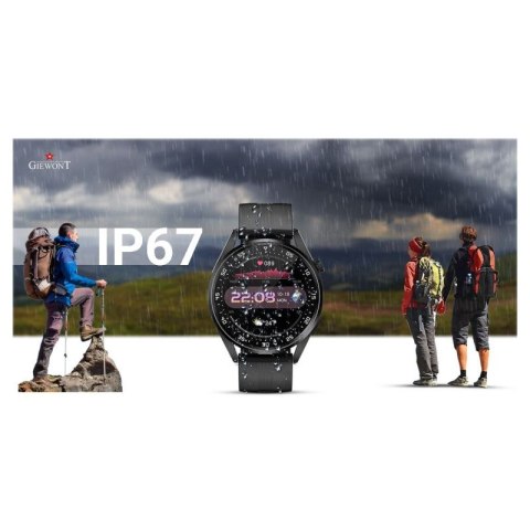 Smartwatch GIEWONT Vertex SmartCall GW450-1 Carbon/Carbon Silikon Giewont