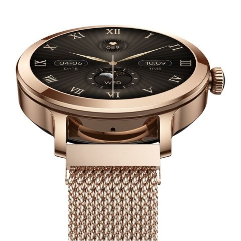 Smartwatch Damski VELTORI VT340-1 Złota Bransoleta + Różowy Pasek Silikonowy VELTORI