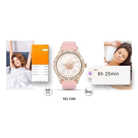 Smartwatch Damski VELTORI VT360-1 Różowy Pasek Silikonowy VELTORI