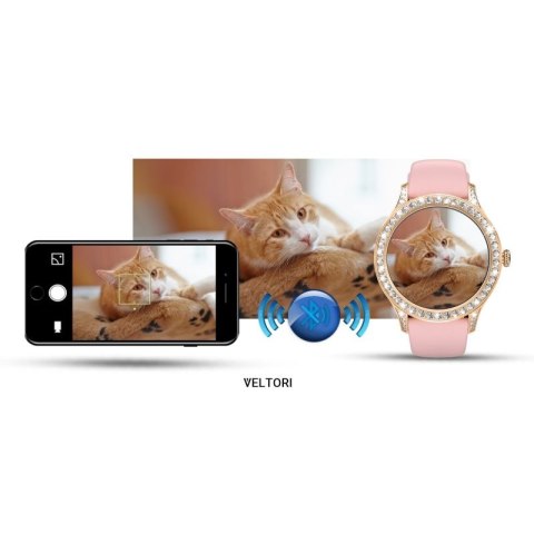 Smartwatch Damski VELTORI VT360-1 Różowy Pasek Silikonowy VELTORI