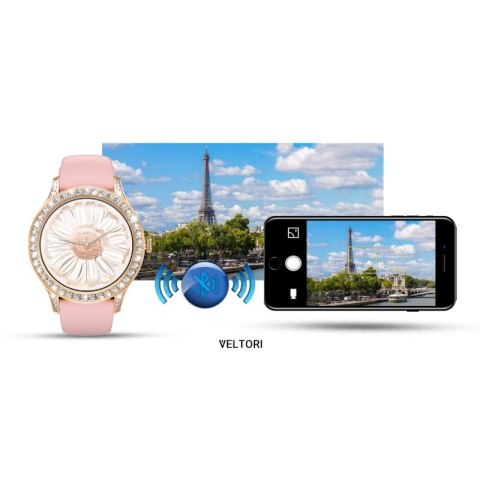 Smartwatch Damski VELTORI VT360-1 Różowy Pasek Silikonowy VELTORI